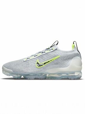 NikeAir Vapormax Flyknit 'Logo Pack - Wolf Grey Volt' size 9